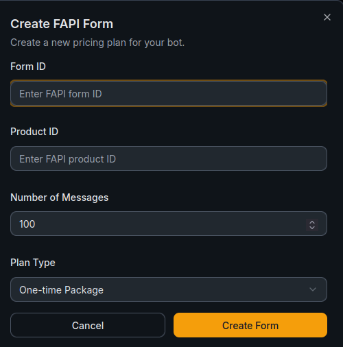 Create FAPI Form dialog