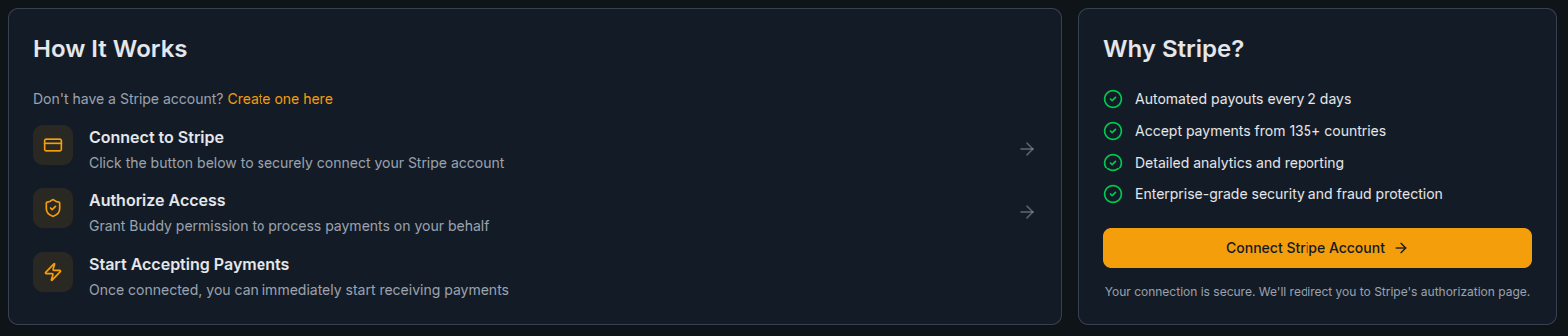 Dashboard screenshot