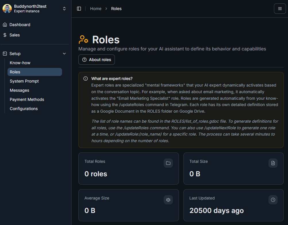 Dashboard screenshot